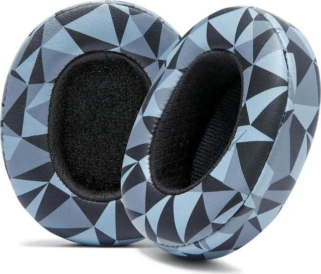 Main image of WC Replacement Earpad Cushions for Skullcandy Hesh 3 & Crusher Over-Ear Headphones Made by Wicked Cushions | Improved Durability and Thickness for Improved Comfort and Noise Isolation | Geo Grey