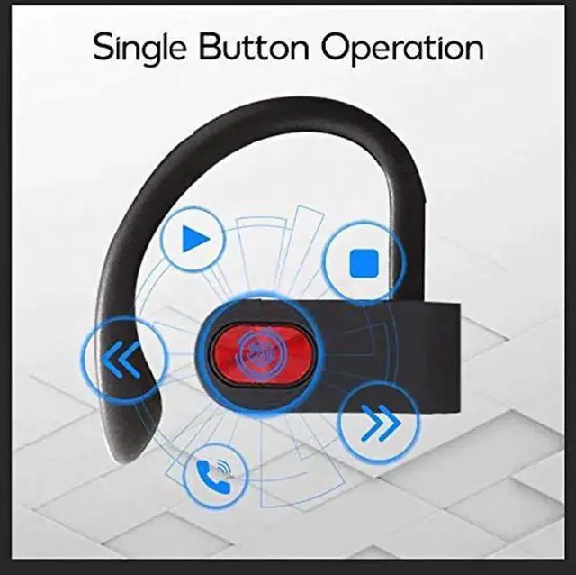 Alt view image 4 of 5 - ZOpid Wireless Earbuds - TWS Bluetooth 5.0 Stereo Headphones with Microphone and Charging Case - Sweatproof/Waterproof Sports Earbuds with Adjustable Ear Hooks Works with Fire TV Stick