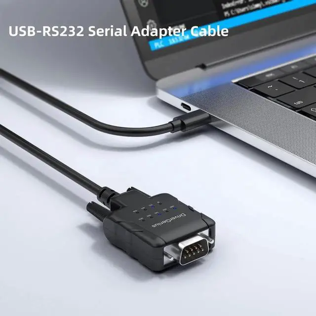 Alt view image 5 of 5 - DriverGenius SerialPulseX-Series | USB-C to Serial/RS232 Adapter with 9 x LEDs - for PLC Programming, Data Logging, Embedded Systems | Compatible with Windows 11, macOS 15 USB232A-E-C, 2-Pack
