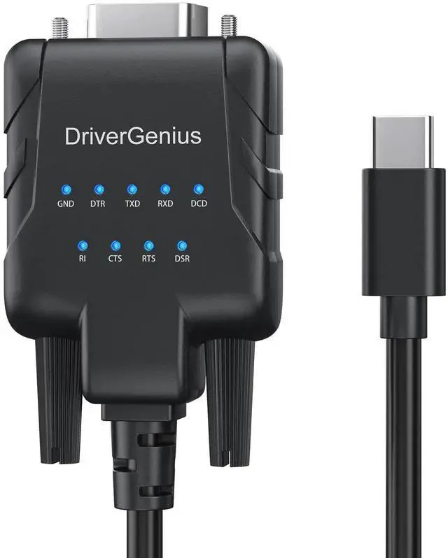 Alt view image 4 of 5 - DriverGenius SerialPulseX-Series | USB-C to Serial/RS232 Adapter with 9 x LEDs - for PLC Programming, Data Logging, Embedded Systems | Compatible with Windows 11, macOS 15 USB232A-E-C, 2-Pack
