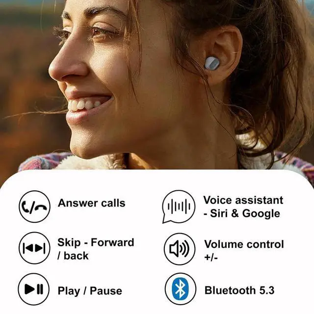 Alt view image 3 of 5 - MIXX StreamBuds Solo 1 True Wireless Earbuds Bluetooth 5.1 with 18 Hour Total Playtime, Quick Charge, Touch Controls, Built-in Mic, Custom Fit Ear Cushions, Voice Assistant Compatible - Blue
