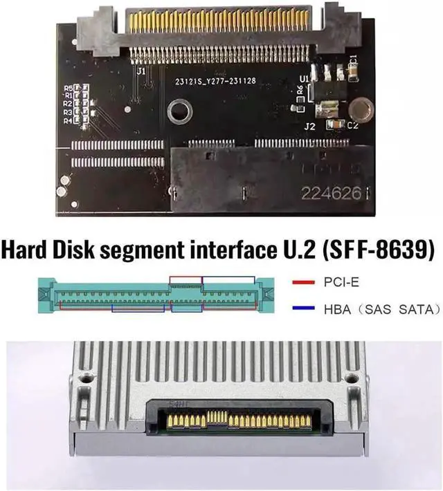 Alt view image 3 of 5 - chenyang NVMe EDSFF E1.L 14+28Pin 2C X8 SSD to U.2 SFF-8639 Host Converter Adapter