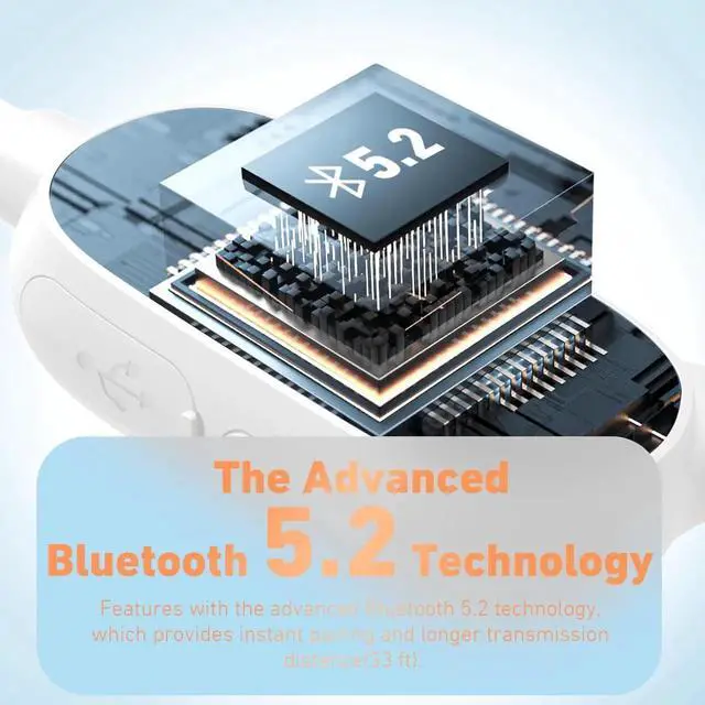 Alt view image 3 of 5 - Mehomeli Kids Headphones, Bluetooth 5.2 Air Conduction Open Ear Headphones, 85dB Volume Limiting, Stereo Sound with Mic, IPX5 Waterproof, 20H Playtime, Perfect for School and Outdoor Activities-White