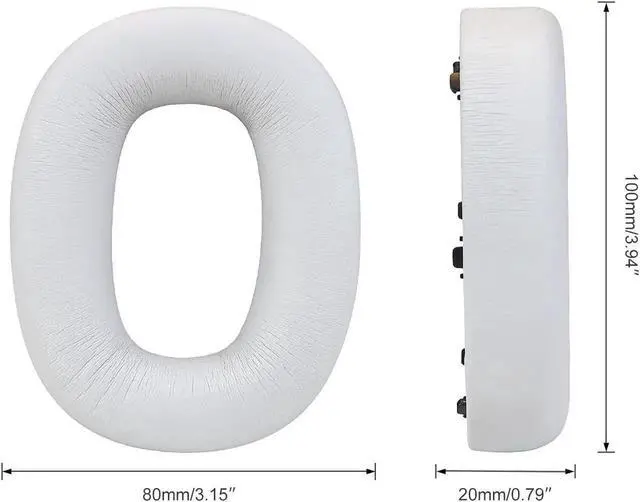 Alt view image 5 of 5 - SINOWO Replacement Earpads for Bowers & Wilkins PX8/PX7 S2 Wireless Noise-Cancelling Headphones(Do Not Fit PX7),Ear Pads Cushions with Noise Isolation Memory Foam,Soft Protein Leather-White