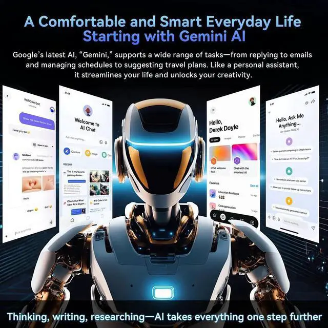 Alt view image 2 of 5 - Tablet 2025 World's First Android 16 Tablet with Gemini AI, 11 Inch FHD Display, 24GB RAM 128GB ROM /2TB TF, T7250 CPU+13MP Camera, 8000mAh, Widevine L1, 2 in 1 Tablets with Keyboard Mouse Stylus