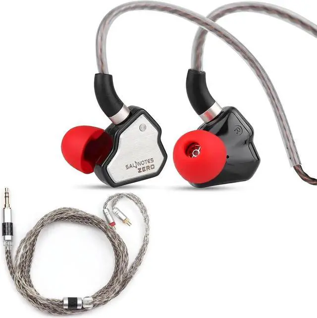 Main image of Linsoul 7Hz Salnotes Zero HiFi 10mm Dynamic Driver in-Ear Earphone(Black, Without Mic) with Tripowin Zonie 16 Core Silver Plated IEM Cable(3.5mm,2pin)