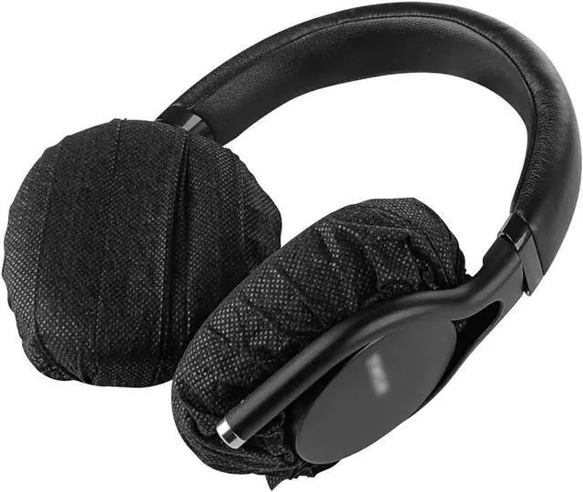 Alt view image 5 of 5 - Geekria 100 Pairs Disposable Headphone Covers for Over-Ear and MRI Headsets, Stretchable Sanitary Ear Pads, Hygienic Earcup Cushion Protectors (M, Black)