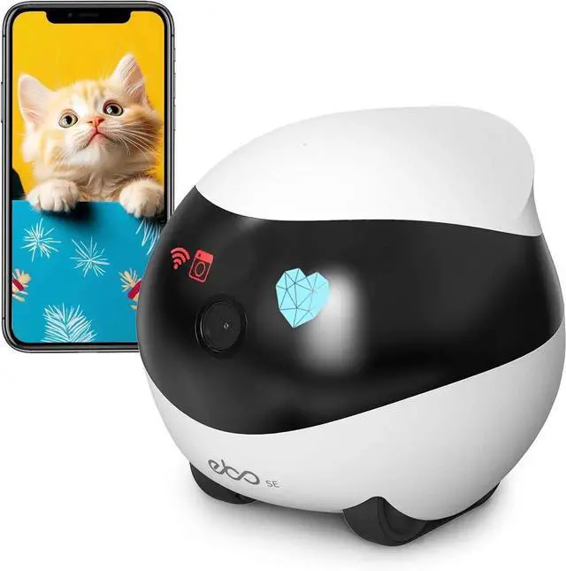 Main image of SE FamilyBot Home Camera Robot: 1080P Movable Pet Camera Indoor, Battery-Operated, Auto-Recharge, Night Vision, 2-Way Talk, Local Storage, APP Control
