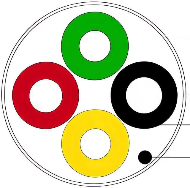 Alt view image 3 of 4 - 16/4 500 Ft. 4 Conductors Audio Speaker Lightning Installation High-Power Home Wiring Cable Wire (Black, 16-4 500ft)