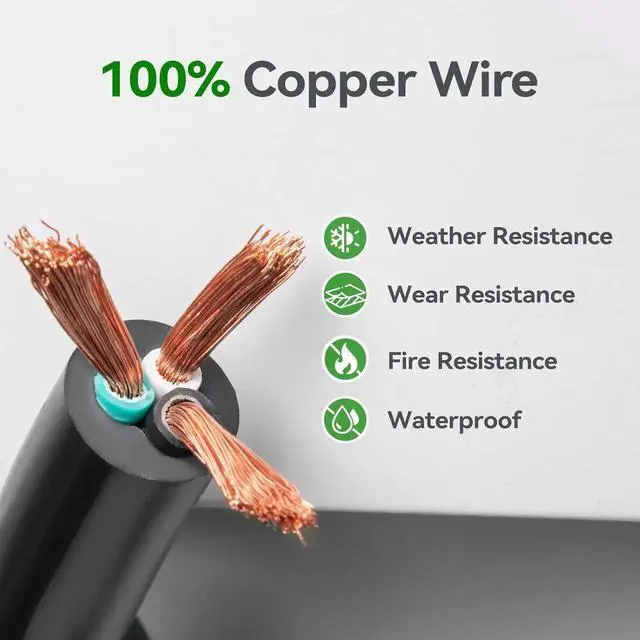 Alt view image 7 of 7 - 42FT Outdoor Extension Cord with Multiple Outlets, 1 To 3 Splitter Total 42FT(Max Length 30FT From End End), 16/3 SJTW Split for Halloween And Christmas Decoration, ETL Listed