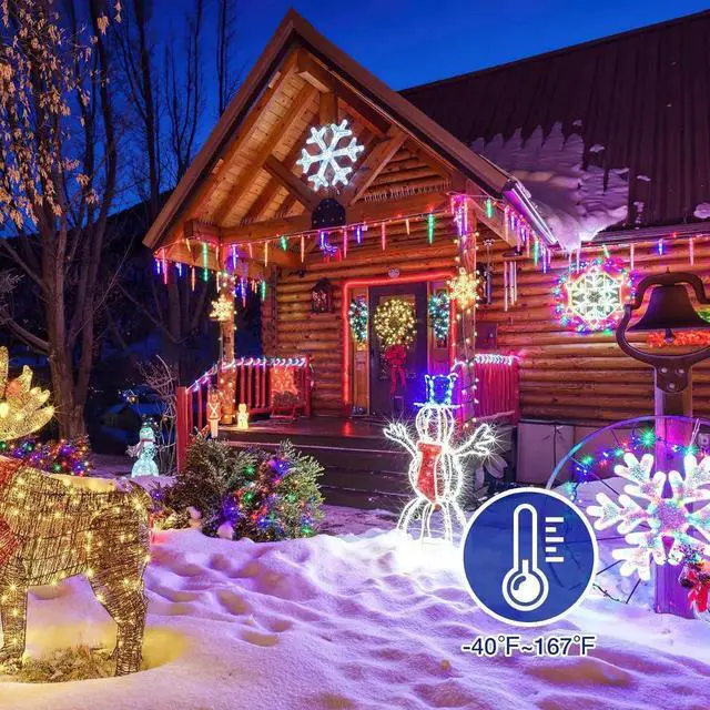 Alt view image 2 of 7 - 42FT Outdoor Extension Cord with Multiple Outlets, 1 To 3 Splitter Total 42FT(Max Length 30FT From End End), 16/3 SJTW Split for Halloween And Christmas Decoration, ETL Listed