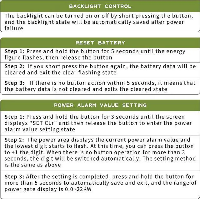 Alt view image 4 of 7 - 2 Pieces AC Power Meter AC 80-260V 100A Crs-022b LCD Digital Voltage and Current Monitor Meter Power Voltmeter Ammeter with 100A Current Split Core Transformer CT