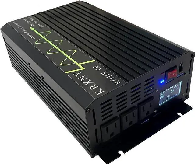 Main image of 1000W Pure Sine Wave Power Inverter 12V DC to 110V 120V AC 60HZ with USB Port for Car/RV Home Solar System