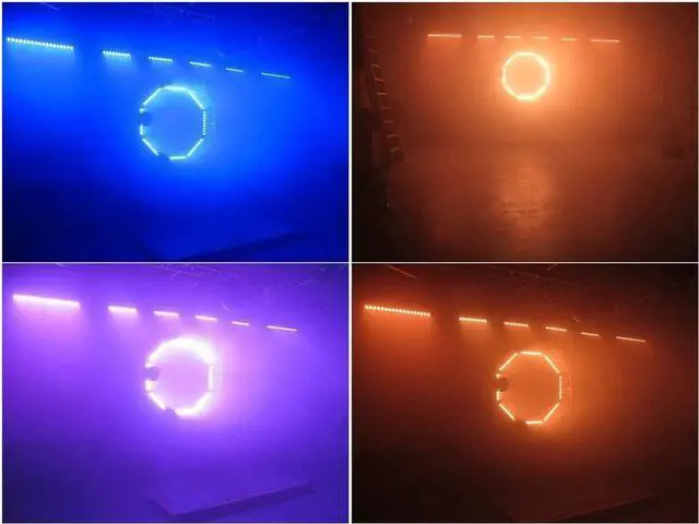 Alt view image 3 of 6 - DJ Light Bar, 9-LED Stage Light Bar Cob Led RGBW Quad Colors DMX Pixel Control Metal Body for DJ Stage Lighting Club Party