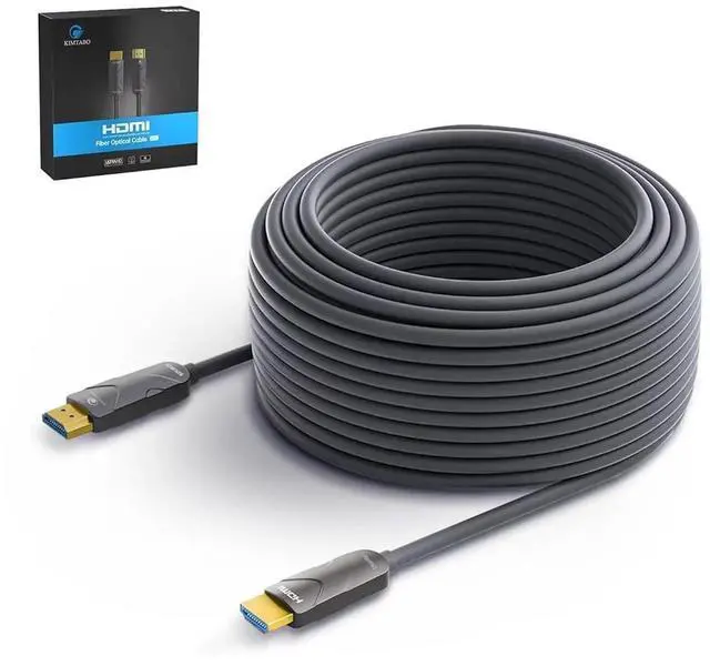 Main image of 4K HDMI Cable 100 ftFiber Optic HDMI Cord (HDMI2.0b, 18Gbps, 4K 60Hz 4:4:4 RGB, 1080p), Ultra High Speed Uni-Directional Active Slim Cord, Compatible with PC Laptop PS3 PS4 Projector HDTV
