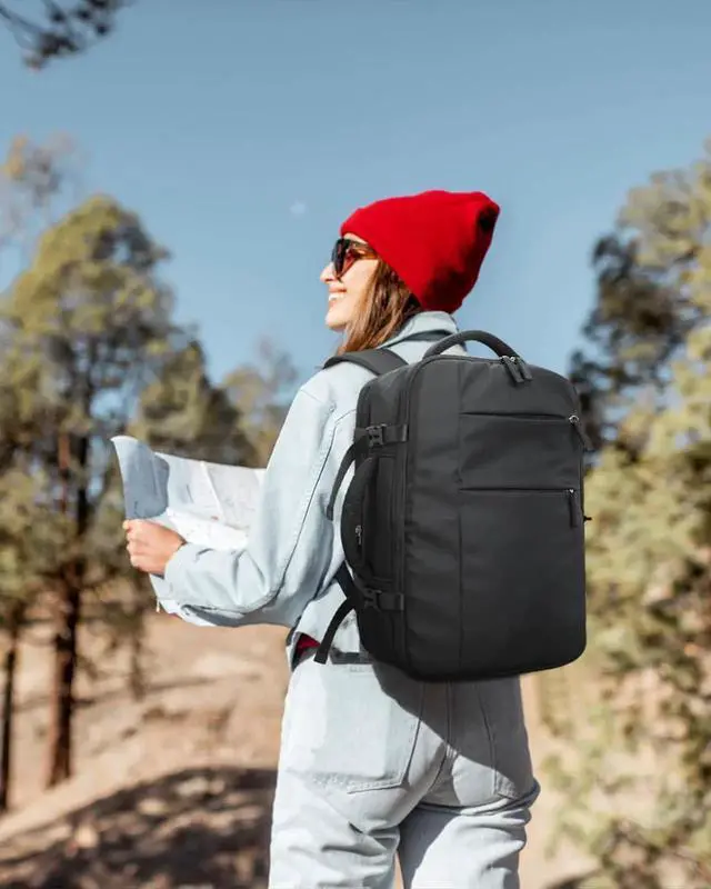 Alt view image 2 of 5 - Capolo Travel Backpack for Women Men Waterproof Laptop Backpack Airlines Approved Personal Item Backpack Bag Computer Bookbag for Business, Work, Traveling Fits 15.6 Inch Laptop(Black Zipper)