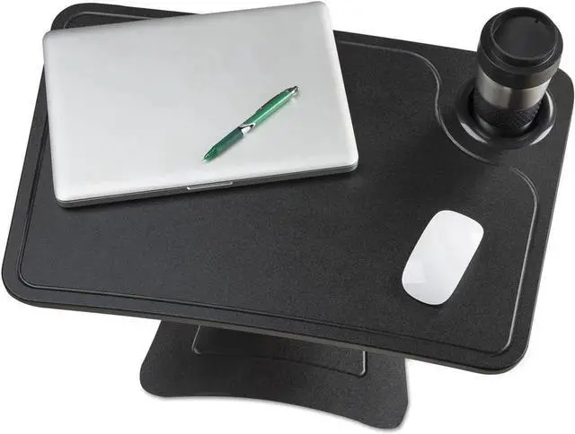 Alt view image 3 of 5 - DC240B High Rise Collection Adjustae Laptop Stand/Platform with Storage Cup, Air Hydraulic Lever Easily Raises and Lowers The Platform, ack