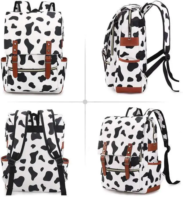 Alt view image 5 of 5 - Junlion Cow Slim Backpack Gift for Girls School Bag College Daypack Travel Rucksack