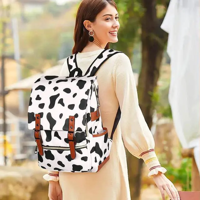 Alt view image 4 of 5 - Junlion Cow Slim Backpack Gift for Girls School Bag College Daypack Travel Rucksack