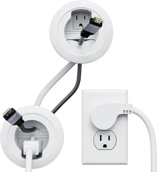 Main image of in Wall Cable Management Kit, Power & Low Voltage Wire Organizer with Hole Saw Drill for Easy TV Wall Mounting, TV Cord Hider for Wall & Clean Look