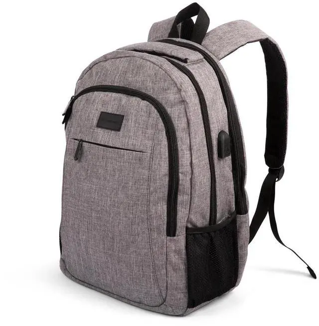 Main image of (Not Made In China) Bookbag For Men Women, Travel Laptop Backpack w/Anti-Theft Compartments, Airline Approved Travel Bag, Slim Carry On Personal Item, Holds 15.6 Inch Computer, USB Charging Port