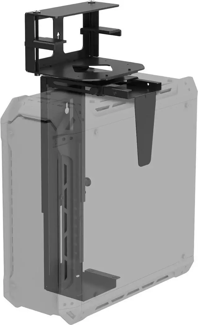 Main image of Clamp-on Desk or Desk Leg PC Mount,Adjust Height and Width,CPU Under Desk T Beam PC Mount Bracket Computer Tower Wall and Under Counter Holder