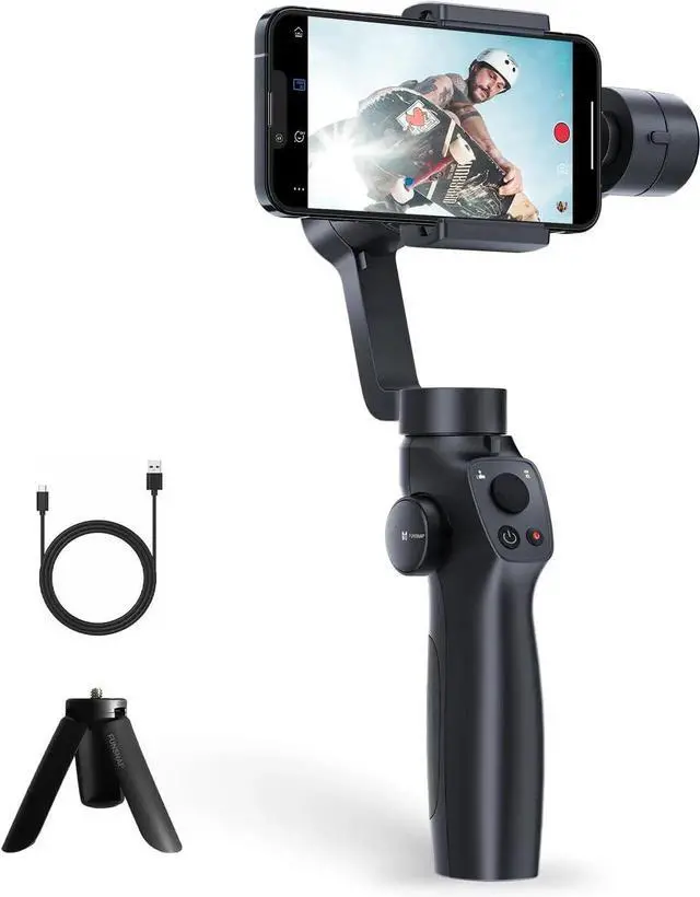 Main image of Gimbal Stabilizer for iPhone, Phone Gimbal w/Focus Wheel Face Tracking for 16 15 Pro Max Android 3-Axis Phone Stabilizer for Video Recording Vlog
