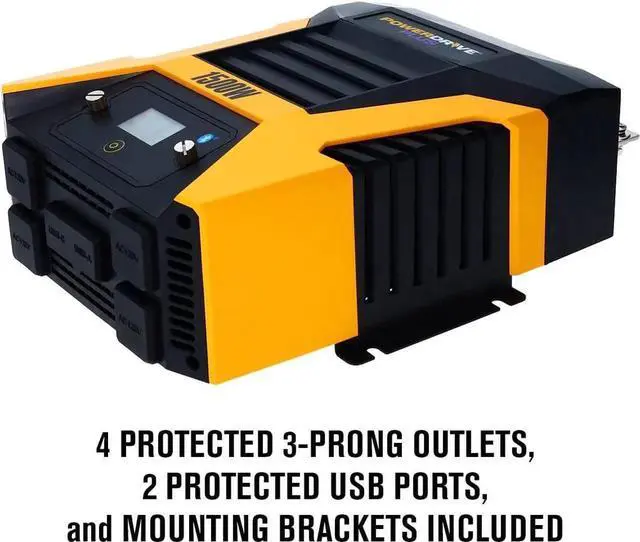 Alt view image 7 of 7 - Plus PWD1500P 1500 Watt Power Inverter with Bluetooth(R) Wireless Technology and Remote Control
