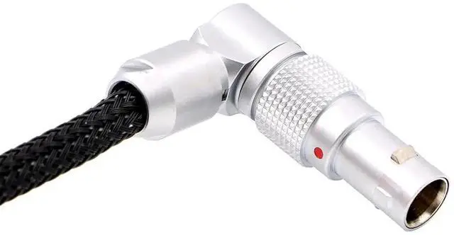 Alt view image 6 of 6 - RED-Komodo V-Mount Battery-Plate Power-Cable Rotatable 2-Pin Male to Adjustable Right-Angle 2-Pin Male Cord for SmallHD-Monitor 45cm|18inches