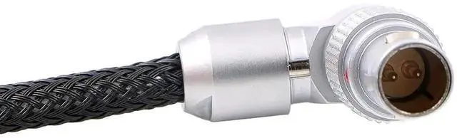 Alt view image 4 of 6 - RED-Komodo V-Mount Battery-Plate Power-Cable Rotatable 2-Pin Male to Adjustable Right-Angle 2-Pin Male Cord for SmallHD-Monitor 45cm|18inches