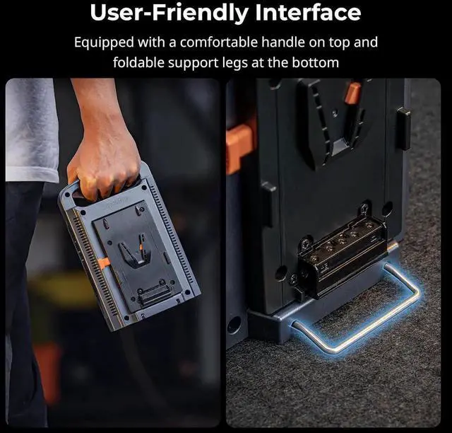 Alt view image 6 of 7 - V Mount Battery Charger, Dual Channel V-Mount, V-Lock Battery Charger for V Mount Battery, Fits for V Mount Battery VB99 SE / VB99 / VB99 Pro / VB155 / VB212