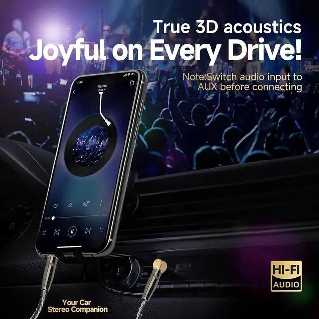 Alt view image 6 of 7 - Hi 3.5mm Audio Cable for Audiophile 90 Degree AUX to AUX Cord with OCC+Silver Core for Car Stereo/Headphones/Tablets (1.64ft/0.5m)