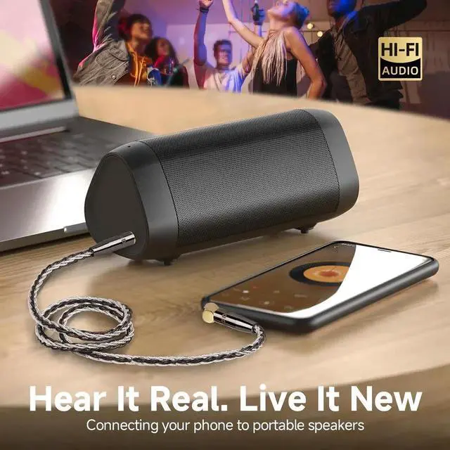 Alt view image 4 of 7 - Hi 3.5mm Audio Cable for Audiophile 90 Degree AUX to AUX Cord with OCC+Silver Core for Car Stereo/Headphones/Tablets (1.64ft/0.5m)