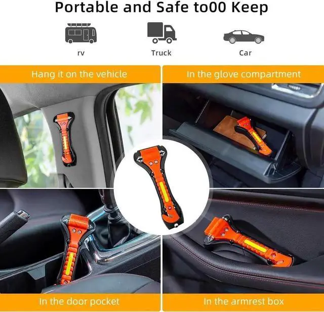 Alt view image 2 of 7 - 20 Pack Car Safety Hammer, 2 in 1 Car Escape Tool Seatbelt Cutter and Car Window Glass Hammer Breaker for Home Rescue and Car Emergency Escape Tools