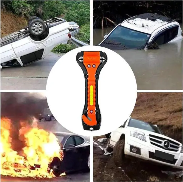 Alt view image 7 of 7 - 20 Pack Car Safety Hammer, 2 in 1 Car Escape Tool Seatbelt Cutter and Car Window Glass Hammer Breaker for Home Rescue and Car Emergency Escape Tools