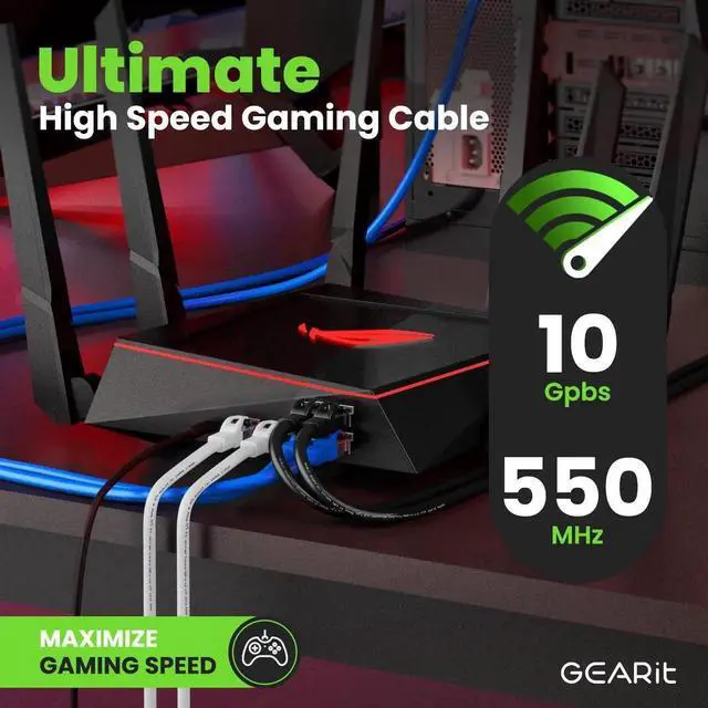 Alt view image 4 of 4 - GEARit Cat6A Ethernet Cable (75 ft, Blue) 10Gbps Snagless Long Shielded SSTP, SFTP Shielded Ethernet Cable, 26AWG 4 Pair Solid Bare Copper Cat6 Cable, Cat 6 Shielded Network Cable - 75 feet