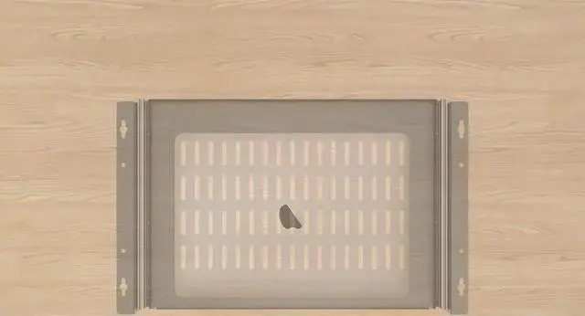 Alt view image 6 of 6 - Sliding Under Desk Laptop Mount Shelf with Air Vents, W 16.3" x D 12" Metal Under Desk Slide Out Tray for Laptop (16 Inch Wide)