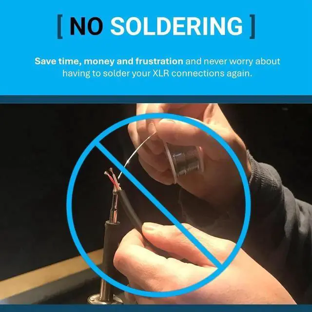 Alt view image 6 of 7 - Premium XLR Pass Through Cable, No Solder, for Stage Box, Patch Panel, Floor Box - No Solder for Pro Audio Installations (Female to Male 6-Pack)