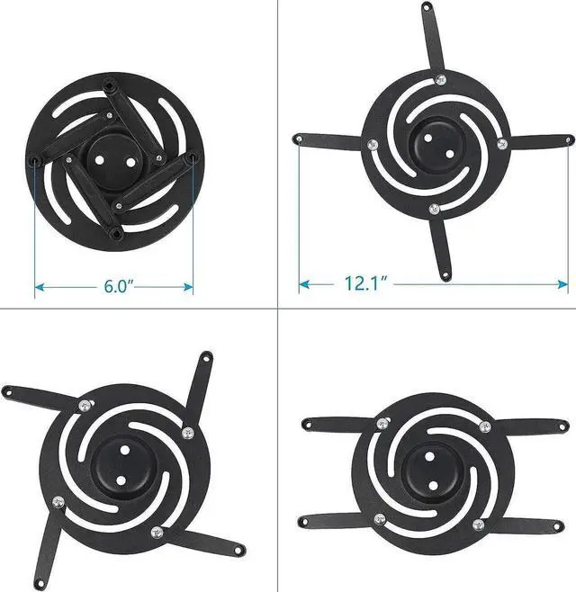 Alt view image 2 of 7 - Full Motion Universal Ceiling Projector Mount Brat with Adjustae Height and tendae Arms Rotating Swivel Mount for Home and Office Projector (ack)