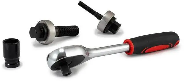 Alt view image 3 of 4 - Ratchet Knockout Punch Set, 6 Dies 1/2" to 2", Ratchet KO Tool Kit for Electrical Conduit, Hole Cutter Driver Kit with Wrench & Accessories