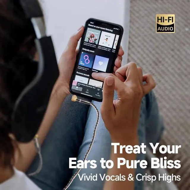 Alt view image 4 of 7 - HiFi 3.5mm Audio Cable for Audiophile 90 Degree AUX to Cord with OCC+Silver Core Car Stereo/Headphones/Tablets (1.64ft/0.5m)