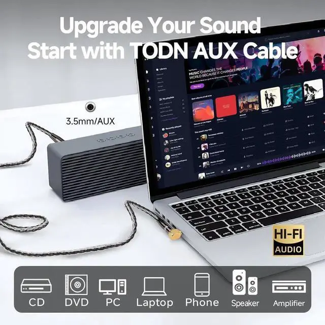 Alt view image 6 of 7 - HiFi 3.5mm Audio Cable for Audiophile 90 Degree AUX to Cord with OCC+Silver Core Car Stereo/Headphones/Tablets (1.64ft/0.5m)