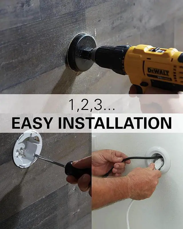 Alt view image 3 of 7 - in-Wall Cable Management Kit for Speakers & TVs - Conceal Cables When Mounting Speakers Or TVs On The Wall - Prewired for Easy Install-WSIWP1-W1