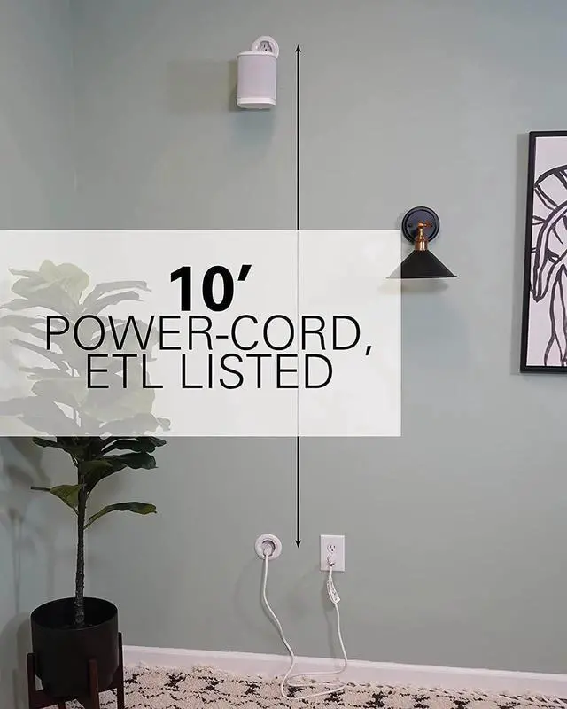 Alt view image 4 of 7 - in-Wall Cable Management Kit for Speakers & TVs - Conceal Cables When Mounting Speakers Or TVs On The Wall - Prewired for Easy Install-WSIWP1-W1