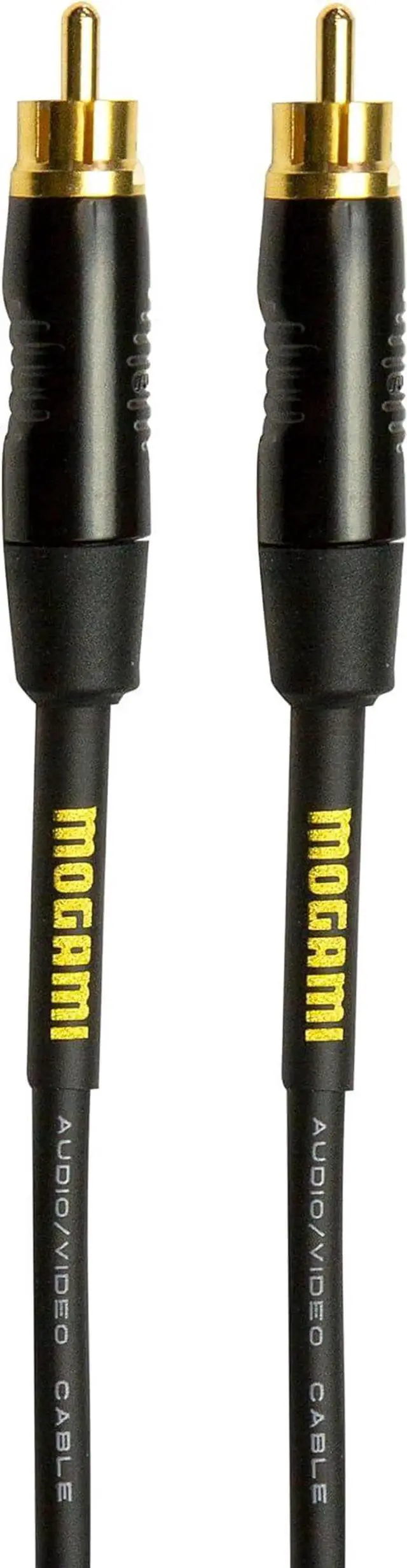 Main image of GOLD RCA-RCA-20 Mono Audio/Video Patch Cable, RCA Male Plugs, Gold Contacts, Straight Connectors, 20 Foot