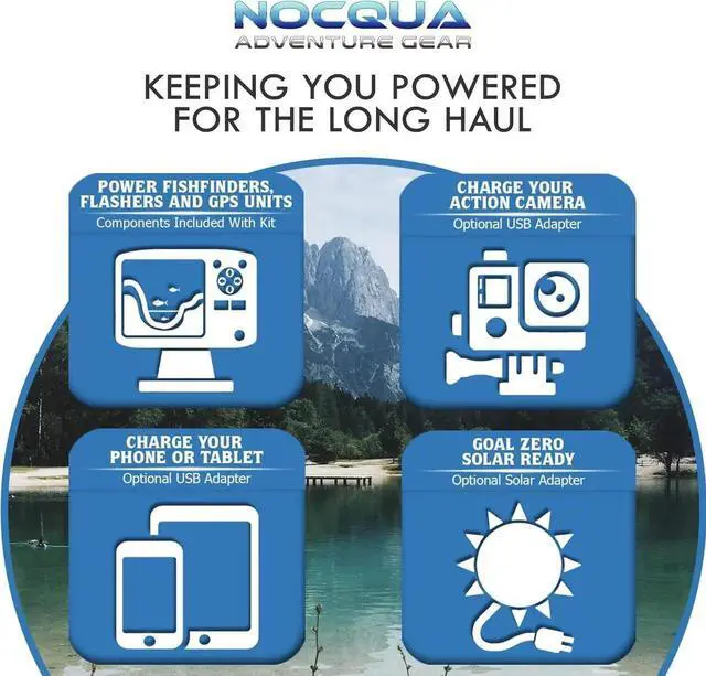 Alt view image 2 of 7 - Pro Power Water-Resistant Battery & Charger Kit - Compatible with GPS, Depth & sh nders, & Most 12 Volt Electronics