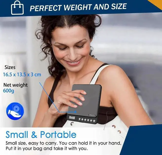 Alt view image 7 of 7 - Portable CD Player with Bluetooth and FM Transmitter, 2000mAh Rechargeable Players Speakers Dual Headphones Jack Anti-Skip cd for Car Home Adults Kids