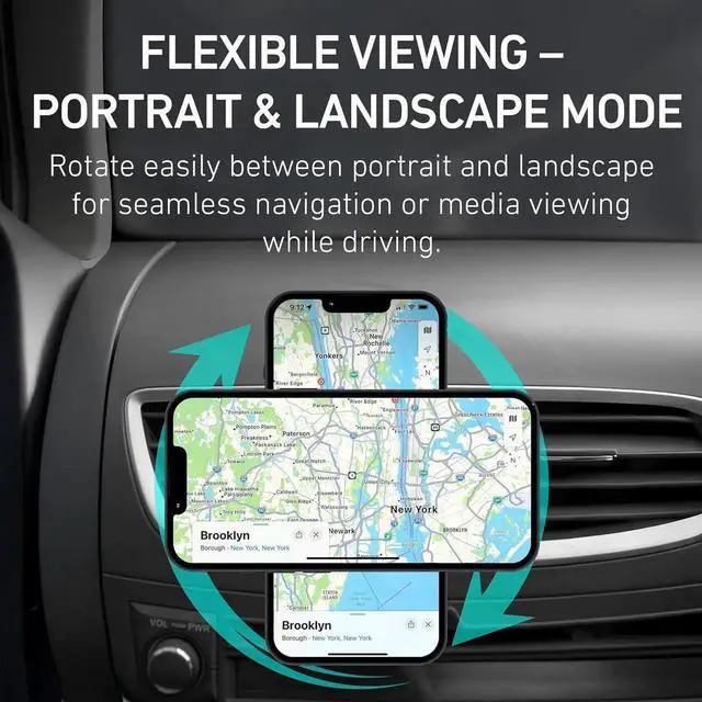 Alt view image 7 of 7 - Magnetic Wireless Car Charger Compatible with MagSafe Devices, 15W Fast Charging, Adjustable Vent Mount for iPhone 17/16/15/14/13/12 (Black)