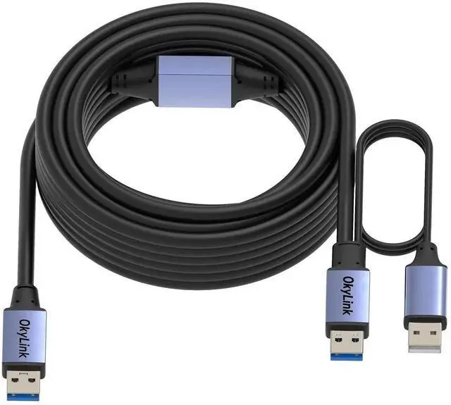 Alt view image 3 of 7 - 50ft(15M) Active USB 3.0/3.2 Gen 1 Data Cable A Male to with Power & Repeater 5Gbps for Industrial Automation, CCTV System