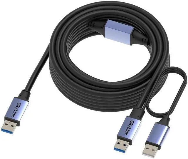 Alt view image 6 of 7 - 50ft(15M) Active USB 3.0/3.2 Gen 1 Data Cable A Male to with Power & Repeater 5Gbps for Industrial Automation, CCTV System